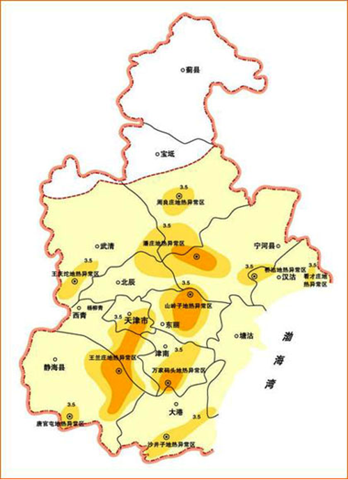 天津市地熱資源分布規律-地熱開發利用-地大熱能 天津市地熱資源分布規律-地熱開發利用-地大熱能
